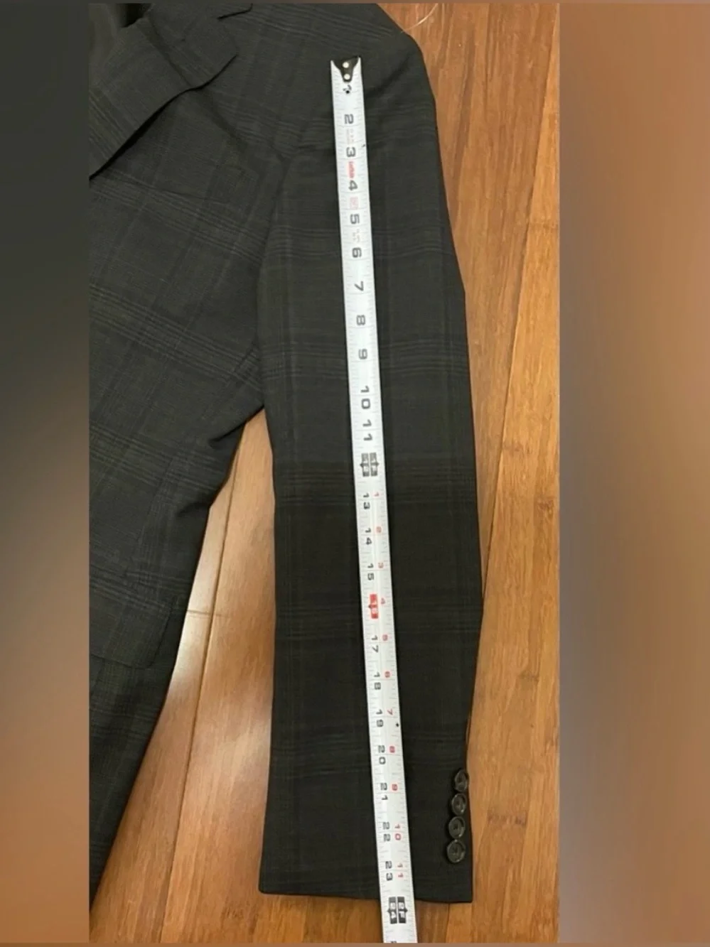 J Crew Blazer Men's Plaid Two-Button Sport Coat in Charcoal 40 S Short